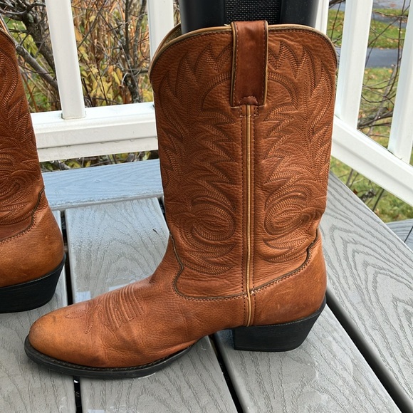 Durango Men Pull-on Western Leather Boot 12” Brown Size 10.5 - Picture 7 of 17